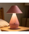 Laddningsbar LED bordslampa - Rosa, Ø16cm, 21,5cm hög, touch dimbar, 3-i-1, IP20 inomhus