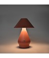 Laddningsbar LED bordslampa - Rosa, Ø16cm, 21,5cm hög, touch dimbar, 3-i-1, IP20 inomhus