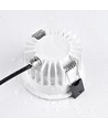 10W Ø8,5cm infälld spotlight dimbar RA99 - IP54, hål: Ø7,5 cm, mått: Ø8,5 cm, vit kant