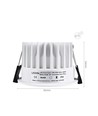 10W Ø8,5cm infälld spotlight dimbar RA99 - IP54, hål: Ø7,5 cm, mått: Ø8,5 cm, vit kant