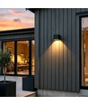 3W CUBIC PRO vägglampa - IP65, svart, vidarekoppling, justerbar, fyrkantig, utomhus, inkl. ljuskälla
