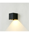 3W CUBIC PRO vägglampa - IP65, svart, vidarekoppling, justerbar, fyrkantig, utomhus, inkl. ljuskälla
