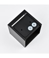 3W CUBIC PRO vägglampa - IP65, svart, vidarekoppling, justerbar, fyrkantig, utomhus, inkl. ljuskälla