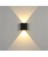 2W vägglampa - IP65, svart, upp/ner, utomhus, inkl. ljuskälla