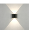 2W vägglampa - IP65, svart, upp/ner, utomhus, inkl. ljuskälla