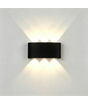 6W CUBIC PRO vägglampa - IP65, svart, vidarekoppling, justerbar, fyrkantig, upp/ner, utomhus, inkl. ljuskälla