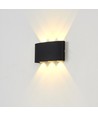 6W CUBIC PRO vägglampa - IP65, svart, vidarekoppling, justerbar, fyrkantig, upp/ner, utomhus, inkl. ljuskälla