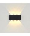 6W CUBIC PRO vägglampa - IP65, svart, vidarekoppling, justerbar, fyrkantig, upp/ner, utomhus, inkl. ljuskälla