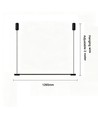 Svart matbordslampa 126cm - 18W, inkl. vajerupphäng