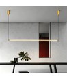 126cm dimbar matbordslampa - Guld, 18W LED, inkl. vajerupphäng