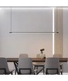 Svart matbordslampa 126cm - 18W, inkl. vajerupphäng