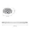 Limea T8 LED-armatur - Till 2x 150cm LED rör, IP65 vattentät, länkbar