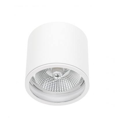 Taklampa för AR111 GU10 - Vit, IP65 utomhus, Ø12cm, 11,5cm hög, aluminium, utan ljuskälla