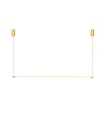126cm dimbar matbordslampa - Guld, 18W LED, inkl. vajerupphäng