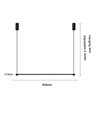 86cm dimbar matbordslampa - Svart, 11W LED, inkl. vajerupphäng