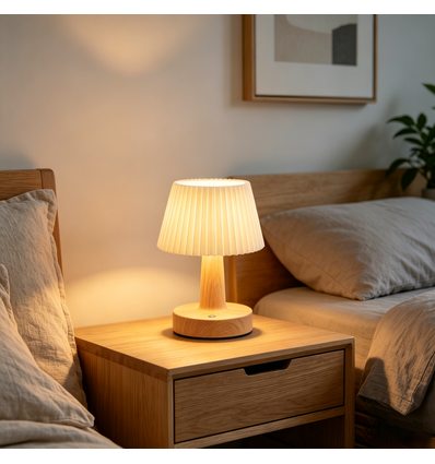 Laddningsbar LED-bordslampa - Tyg, touch-dimbar, CCT, IP20