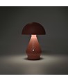 Laddningsbar LED-bordslampa - Rosa, Ø15cm, 22cm hög, touch dimbar, 3-i-1, IP20 inomhus