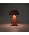 Laddningsbar LED-bordslampa - Rosa, Ø15cm, 22cm hög, touch dimbar, 3-i-1, IP20 inomhus