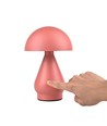 Laddningsbar LED-bordslampa - Rosa, Ø15cm, 22cm hög, touch dimbar, 3-i-1, IP20 inomhus