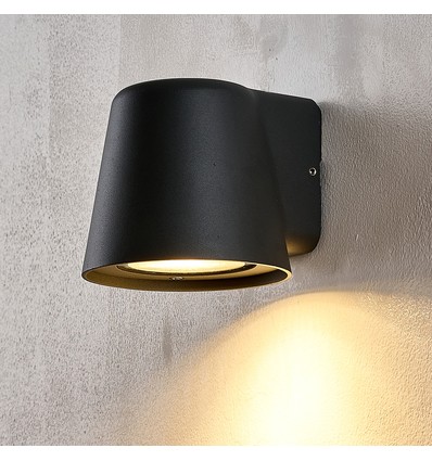 Avero GU10 vägglampa - Svart, IP65, inne/ute, utan ljuskälla