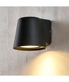 GU10 vägglampa - Svart, IP65, inomhus/utomhus, utan ljuskälla
