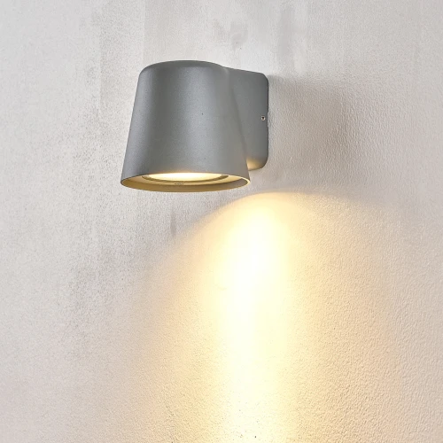 Avero GU10 vägglampa - Grå, IP65, inomhus/utomhus, utan ljuskälla
