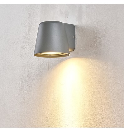 Avero GU10 vägglampa - Grå, IP65, inomhus/utomhus, utan ljuskälla