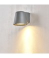 GU10 vägglampa - Grå, IP65, inomhus/utomhus, utan ljuskälla