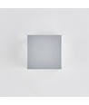 6W CUBIC PRO vägglampa - IP65, silvergrå, vidarekoppling, justerbar, fyrkantig, upp/ner, inne/ute, inkl. ljuskälla