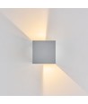 6W CUBIC PRO vägglampa - IP65, silvergrå, vidarekoppling, justerbar, fyrkantig, upp/ner, inne/ute, inkl. ljuskälla
