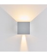 6W CUBIC PRO vägglampa - IP65, silvergrå, vidarekoppling, justerbar, fyrkantig, upp/ner, inne/ute, inkl. ljuskälla