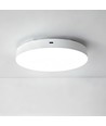 Laddningsbar LED taklampa med sensor - Mikrovågssensor, Ø20cm, 6W, CCT, Vit