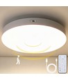 Laddningsbar LED taklampa med sensor - Mikrovågssensor, Ø20cm, 6W, CCT, Vit