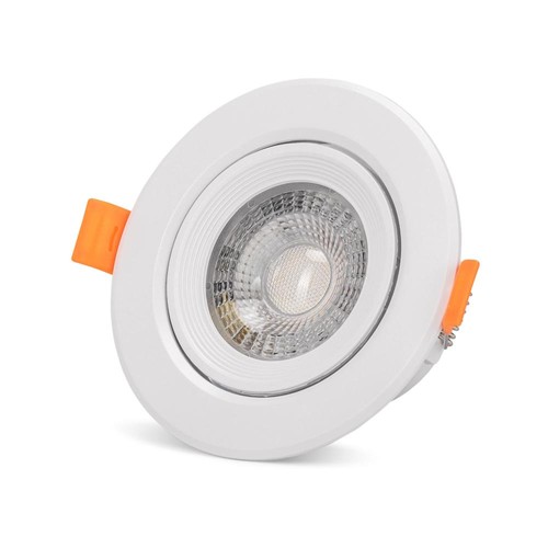 7W Ø10cm LED downlight för inbyggnad - Hål: Ø8 cm, Mått: Ø10 cm, Inbyggd driver