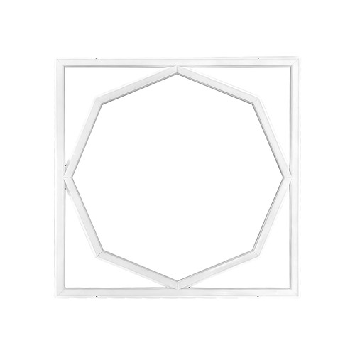 60x60 LED Octagon Borderline-panel, 72W - 6500K, Dual Lifud-driver, flimmerfri