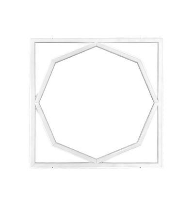 60x60 LED Octagon Borderline-panel, 72W - 6500K, Dual Lifud-driver, flimmerfri