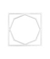 60x60 LED Octagon Borderline-panel, 72W - 6500K, Dual Lifud-driver, flimmerfri