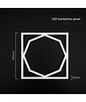 60x60 LED Octagon Borderline-panel, 72W - 6500K, Dual Lifud-driver, flimmerfri