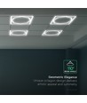 60x60 LED Octagon Borderline-panel, 72W - 6500K, Dual Lifud-driver, flimmerfri