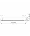 120cm 54W komplett LED-armatur - 5000K, vit, ljusskena