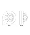PIR rörelse- och ljussensor, 2000W - Svart, IP44, för utomhus- och inomhusbruk