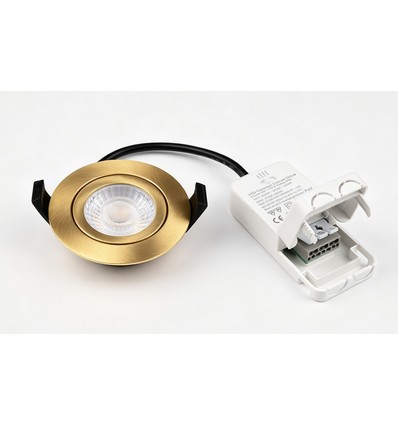 7W Ø8,3cm DimToWarm+CCT infälld spotlight dimbar RA96 - Hål: Ø6,8 cm, Mått: Ø8,3 cm, Guld