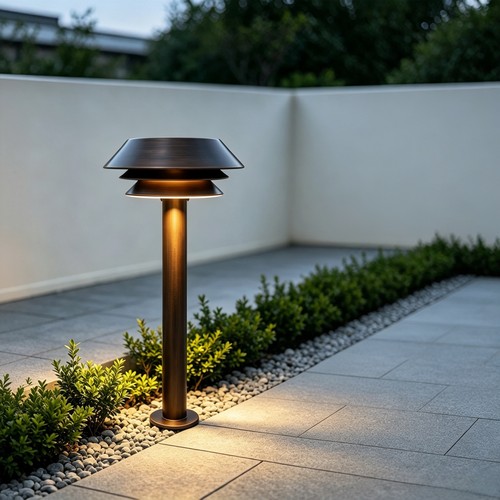 Antikt mässingsfärgad trädgårdslampa - E14, 60 cm, IP54 utomhus, exkl. ljuskälla