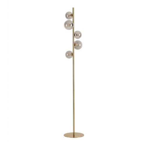 Oliva 5xG9 golvlampa brons/rökfärgad - 160cm, rökfärgat glas, utan ljuskälla