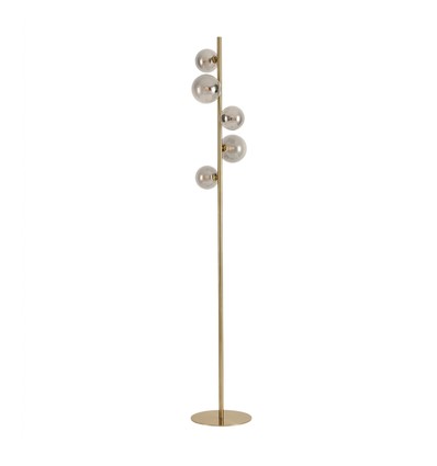 Oliva 5xG9 golvlampa brons - 160cm, rökfärgat glas, utan ljuskälla