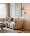 Oliva 5xG9 golvlampa brons/rökfärgad - 160cm, rökfärgat glas, utan ljuskälla