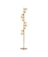 Denia 10xG9 golvlampa mässing/bärnsten - 160cm, bärnstensfärgat glas, utan ljuskälla