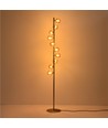 Denia 10xG9 golvlampa mässing/bärnsten - 160cm, bärnstensfärgat glas, utan ljuskälla