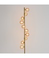 Denia 10xG9 golvlampa mässing/bärnsten - 160cm, bärnstensfärgat glas, utan ljuskälla