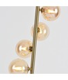 Denia 10xG9 golvlampa mässing/bärnsten - 160cm, bärnstensfärgat glas, utan ljuskälla